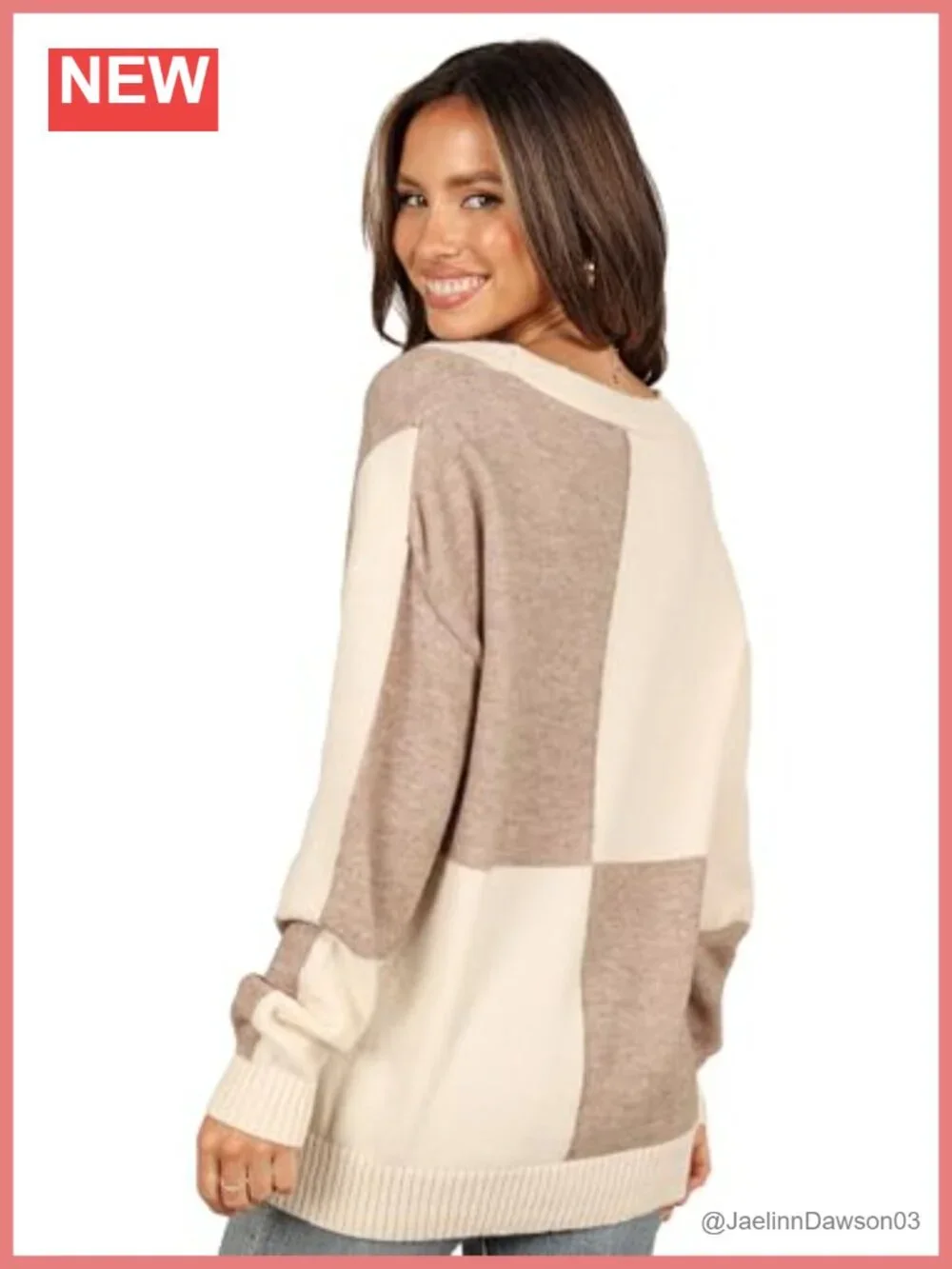 Petal & Pup Millie Large Check Cardigan Button Down Long Sleeve V-Neck